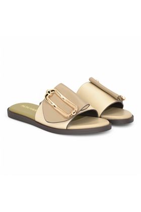 Ciabatta donna in pelle colore beige. NOA HARMON | 9979-GHIACCIO